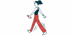 leisure time | Huntington's Disease News | illustration of woman walking