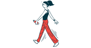 exercise Huntington's disease | Huntington's Disease News | long-term trial feasibility | illustration of woman walking