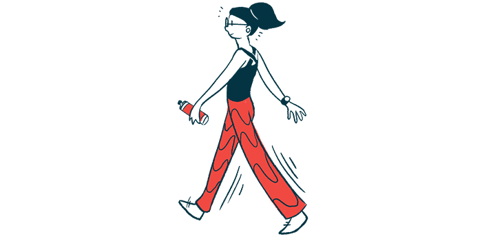 exercise Huntington's disease | Huntington's Disease News | long-term trial feasibility | illustration of woman walking