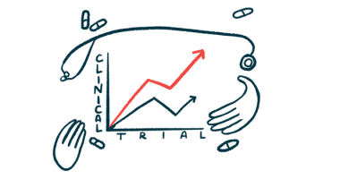 Two hands, a stethoscope, and a handful of oral medications surround a graph labeled 