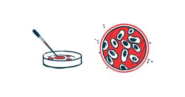 Cells in two lab dishes are shown undergoing an experiment.