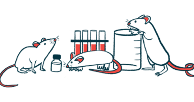 An illustration showing mice inspecting laboratory equipment.