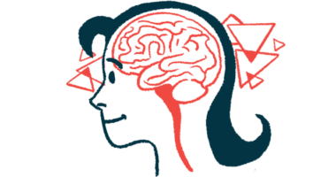 A person's brain is shown in a profile drawing.