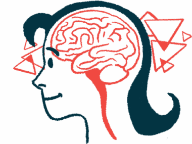 A person's brain is shown in a profile drawing.