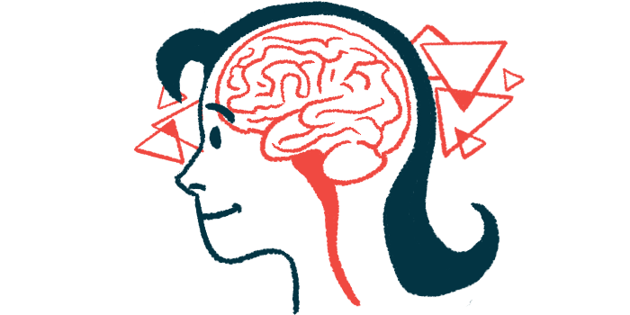 A person's brain is shown in a profile drawing.