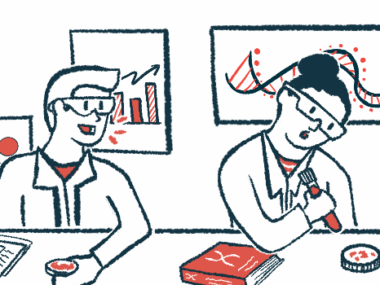 Two people are shown working in a lab.