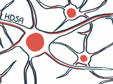 The acronym HDSA is seen on a close-up illustration of nerve cells.