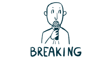 A person speaks into a microphone, with the word 'breaking' appearing below in all capital letters.