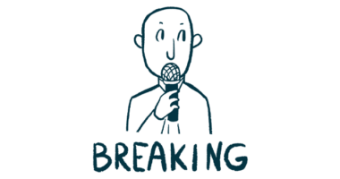 A person speaks into a microphone, with the word 'breaking' appearing below in all capital letters.