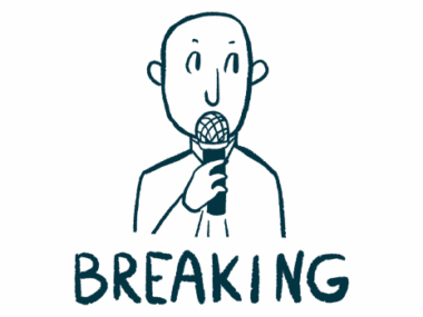 A person speaks into a microphone, with the word 'breaking' appearing below in all capital letters.