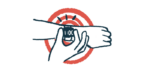 A person adjusts a smartwatch in this illustration.