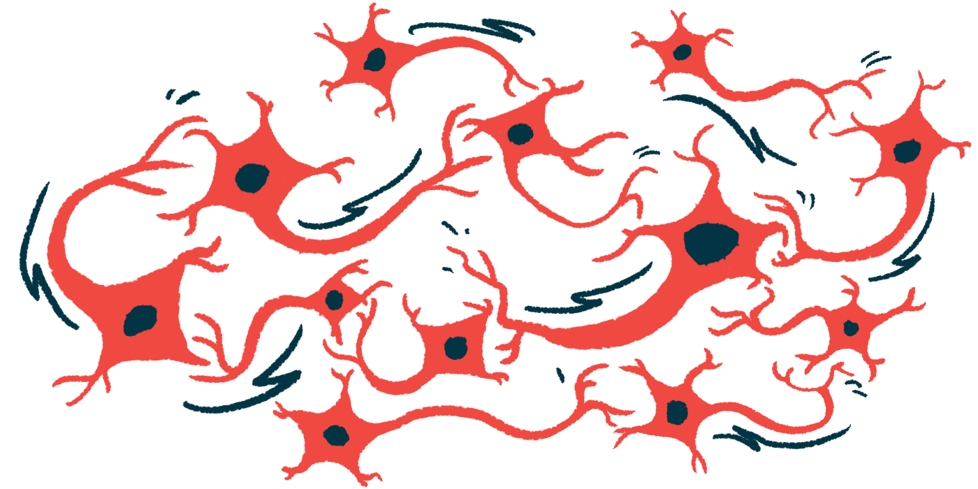 An illustration shows a group of neurons.