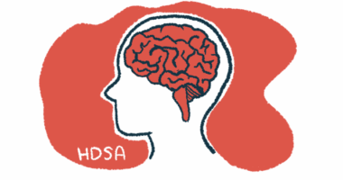 A outline of a human head with the brain highlighted is shown against a red background with 