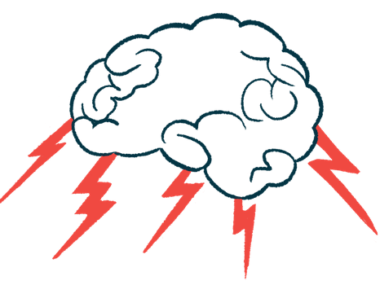 An illustration shows lightning bolts emanating from a brain.