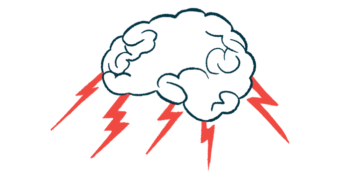 An illustration shows lightning bolts emanating from a brain.